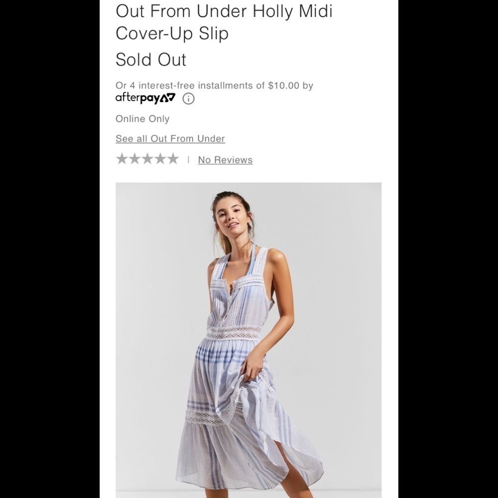 New Out from Under Holly Midi cover up slip dress SP